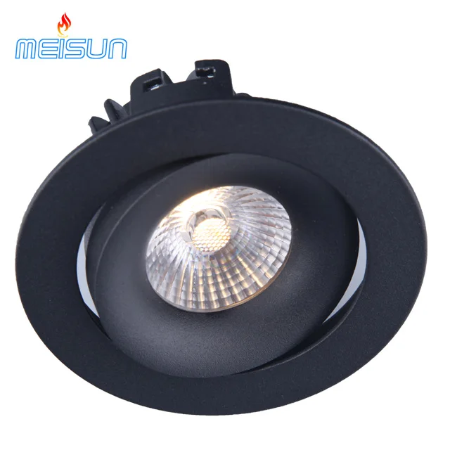 Professional dinning round design ip54 4inch recessed rotatable gimbal led downlight