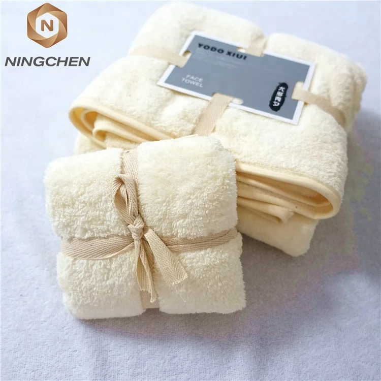 
hot selling 2018 China Coral fleece towel set 35*75 70*140 Beautiful design coral fleece terry towel set 