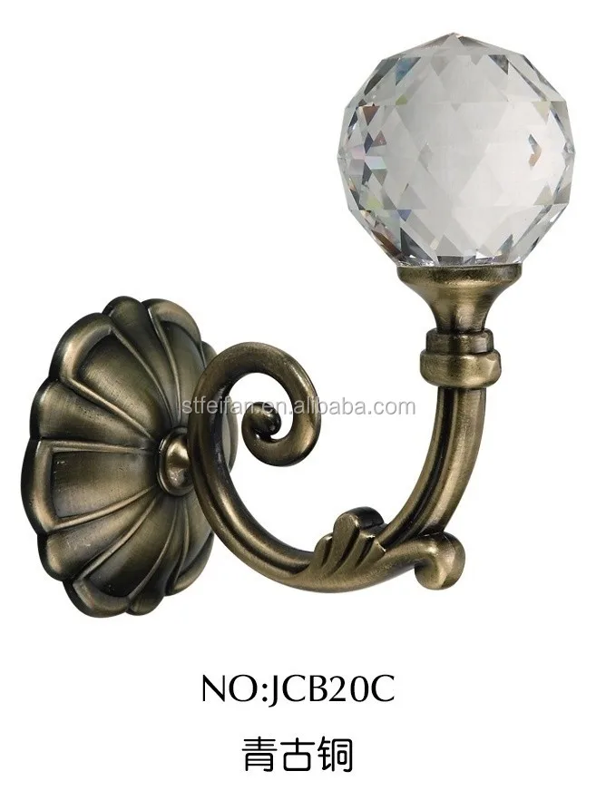 
JCB20 curtain tiebacks metal hook metal crystal tieback 