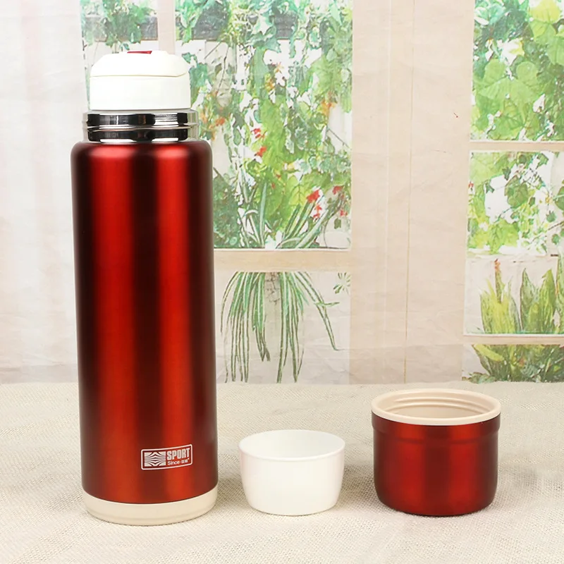 Outdoor Sports Vacuum Stainless Seel Insulated Outdoor Travel Water Bottle Thermos Flask 1 Liter Thermos