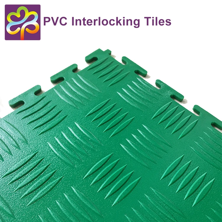 500*500*7mm Injection PVC interlocking tiles gym floor mat