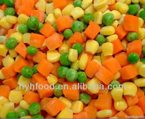 Frozen mixed vegetables iqf carrots  Green Peas Sweet Corn Bulk