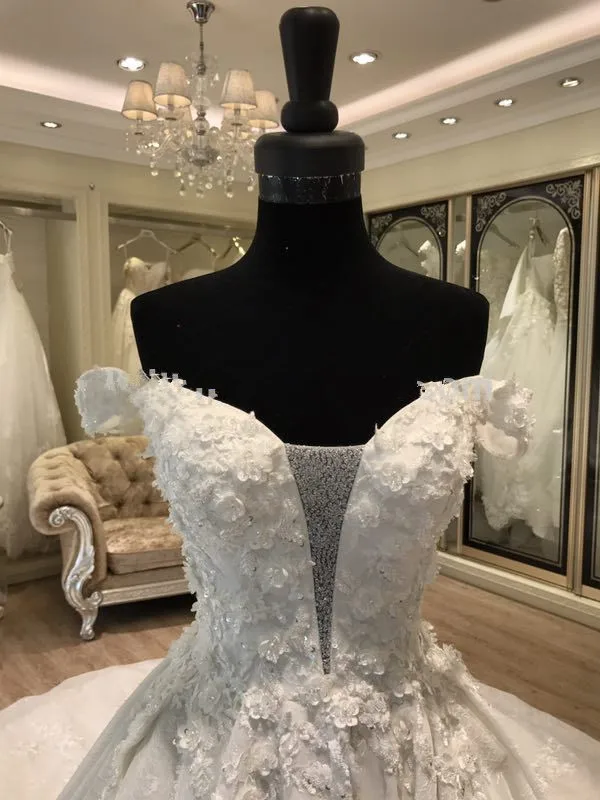 Plus Size Bridal Gowns Elegant Luxury Wedding Gowns Abiti da sposa Dubai Robe de mariage 2021 Ball Gown Wedding Dresses