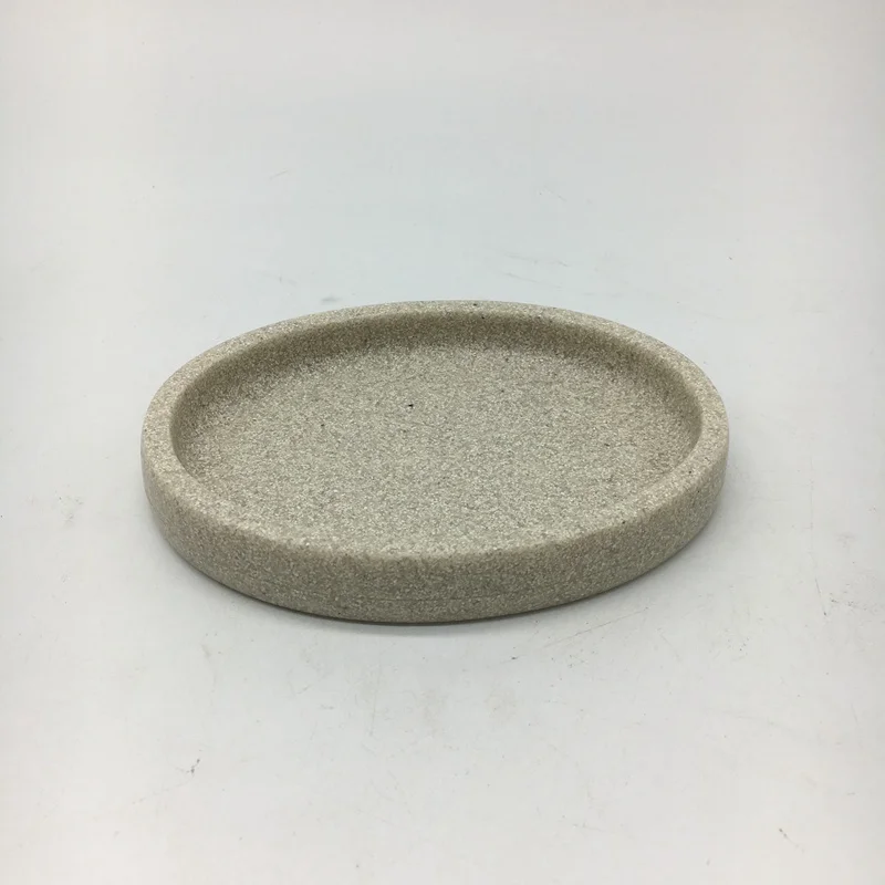 Polyresin sand stone home and hotel  bathroom accessory bath set