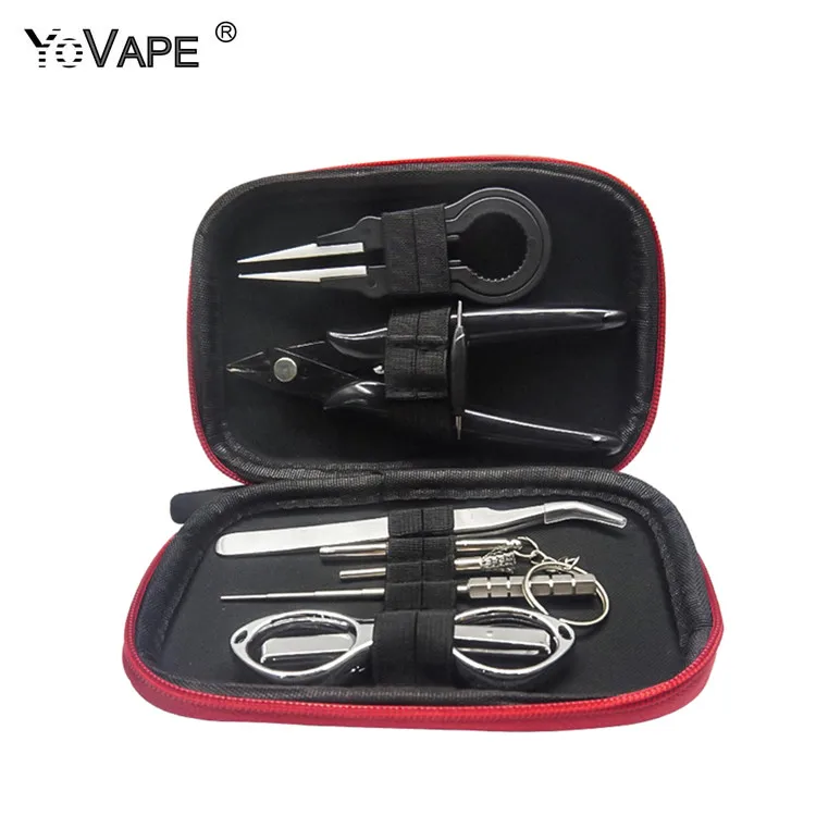 
DIY Vapor tech rda tool kit with Ceramic tweezers/pliers/wire rod all-in-one kit hot vape selling in Malaysia 