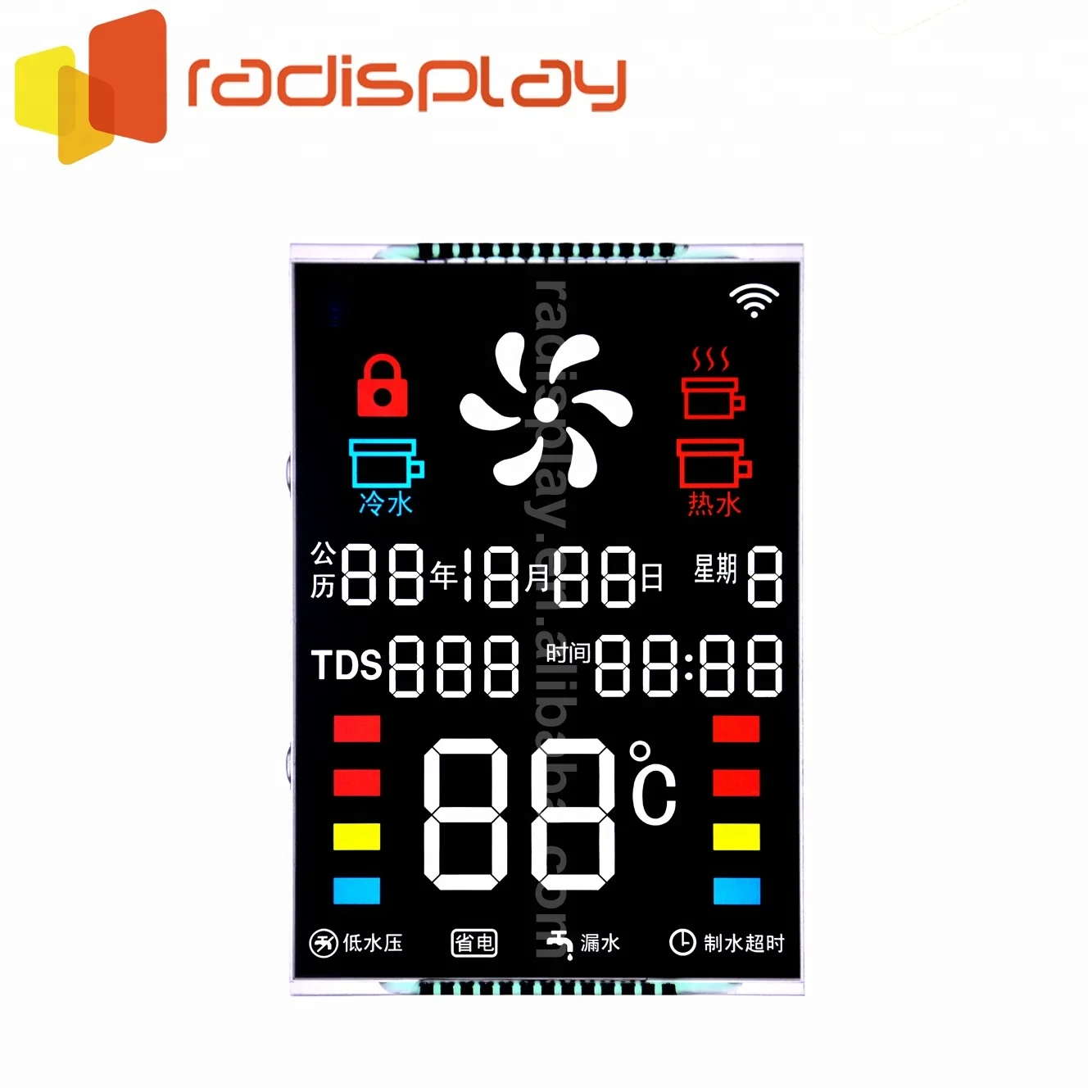 
4 Digit Transparent 7 Segment Custom Monochrome Lcd Display 