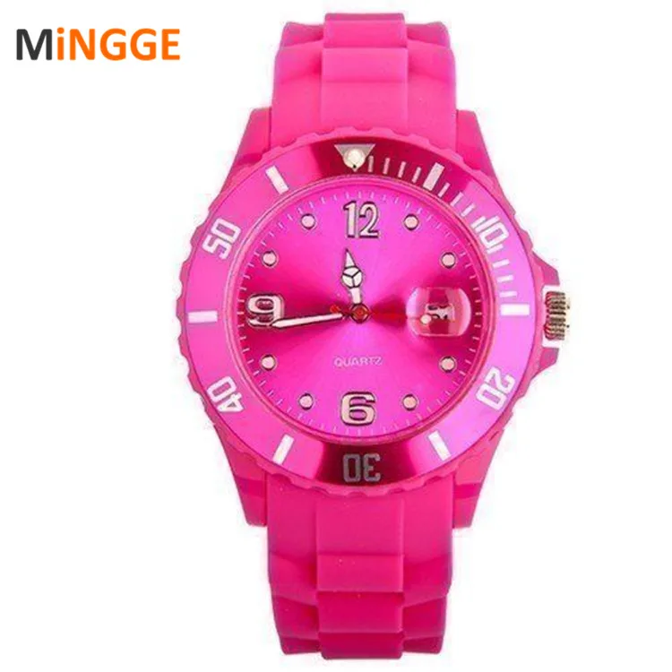 top fashion rubber jelly sport quartz men women bracelet wrist watch