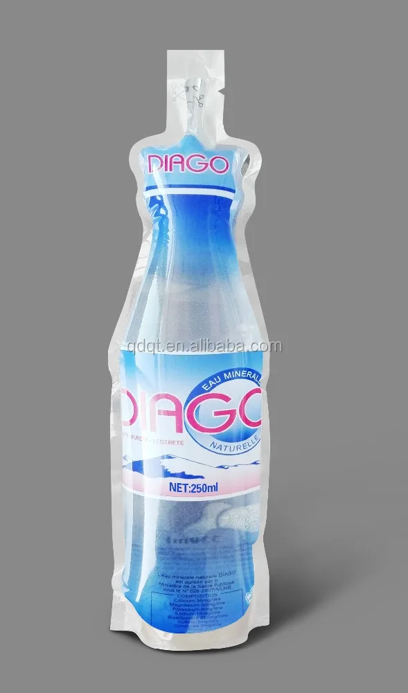 
OEM Acceptable Plastic standing Bags Packaged Drinking Water 