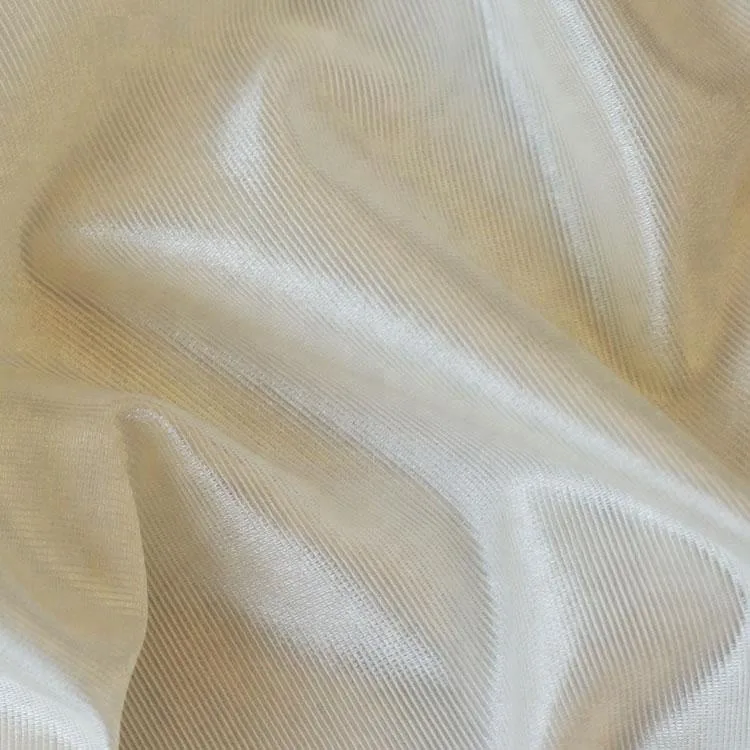 High Quality Anti-static Shiny Nylon Spandex Thin Strech Satin Tricot Knitting Fabric