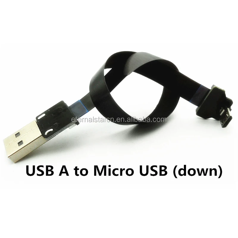 FFC USB 3,1 Type-c FPV плоский тонкий ленточный FPC Кабель Micro USB 90 градусов к USB для FPV Бесщеточный карданный сервопривод