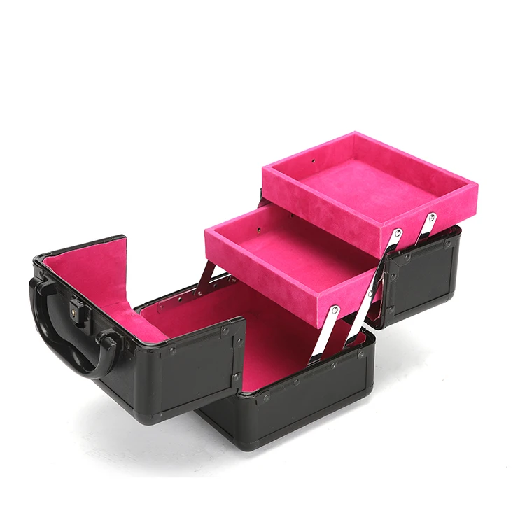 
Nail Polish Lipstick Makeup Storage PU leather Aluminum Cosmetic Cases 