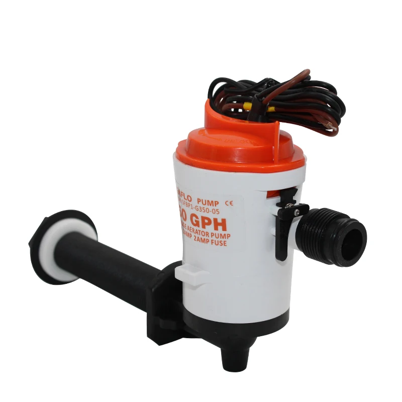 12V Baitwell Livewell Pump Submersible Cartridge Boat Bilge Pump For Bait Tank