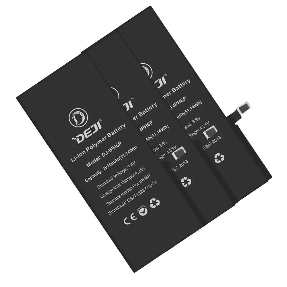 DEJI Марка Высокое качество 100% первоначально замены батареи 2915 мАч для iPhone 6