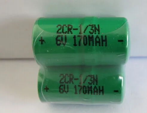 2CR1/3N 3v lithium battery CR2 cr123a crp2 for GPS Security systems with green shrink wrap