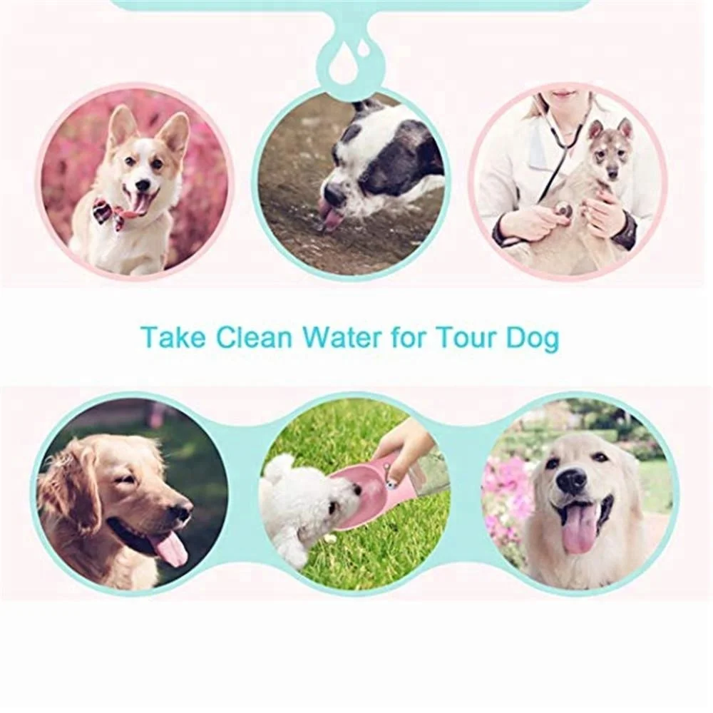 
Premium quality fashion pets portable drinking water cup with big trough 12OZ 