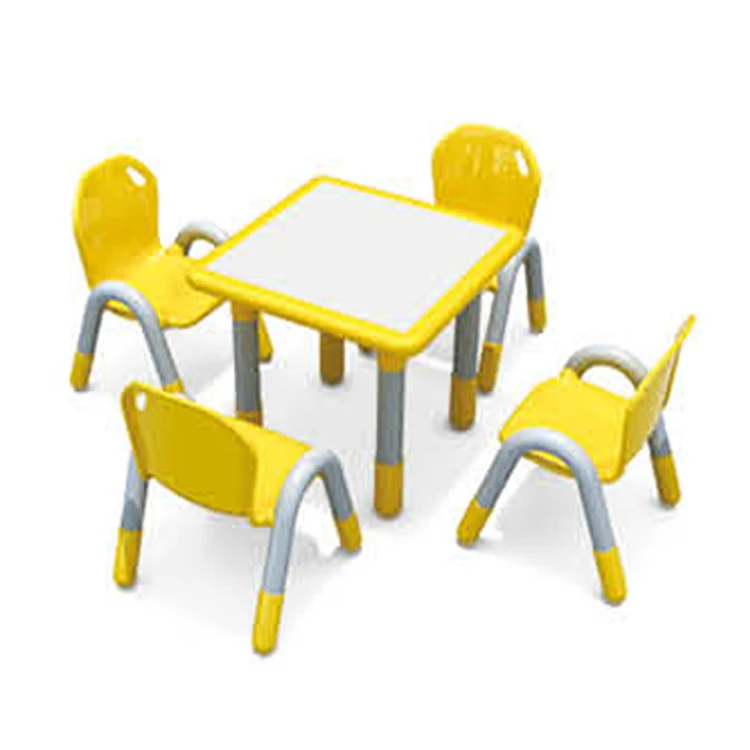 Коммерческий милый стол и стулья из ПВХ для детей, передвижной стол для учебы, школьный стол и стулья