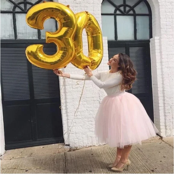 Number 30 Foil Balloons Helium Ballons 30th Year Old Birthday Party Wedding Decor Supplies Event Party Supplies