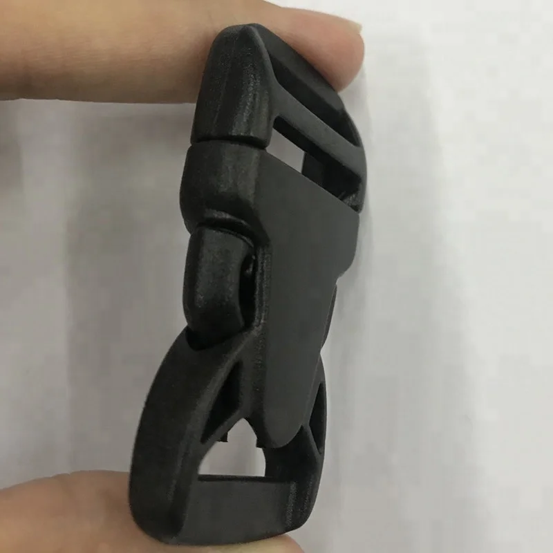 Eco-friendly plastic side release adjustable webbing buckle