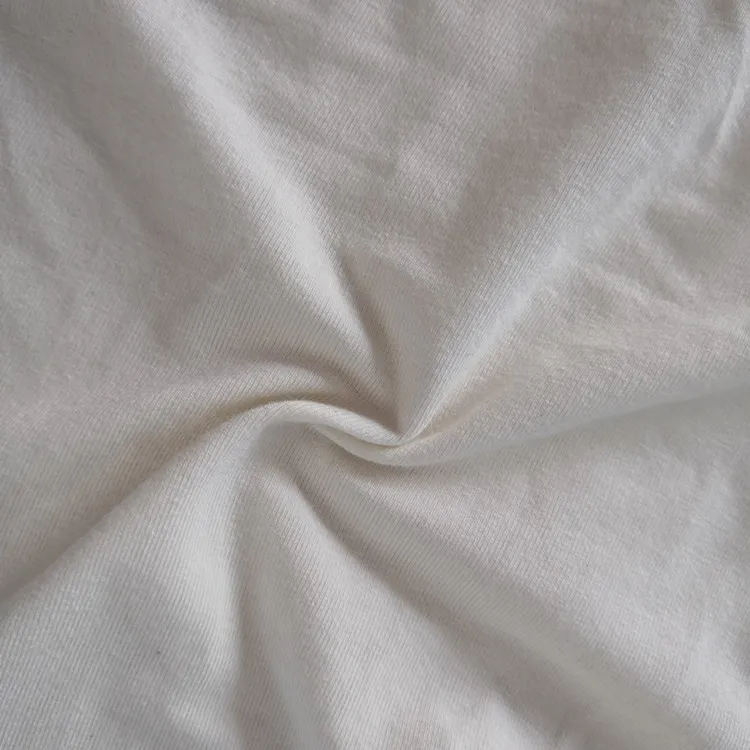 eco-friendly organic knitted hemp bamboo spandex stretch jersey fabric for t-shirt