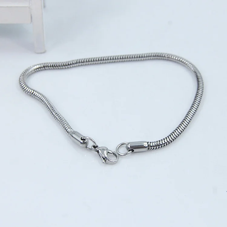 Wholesale cheap round lock snake chain bracelet
