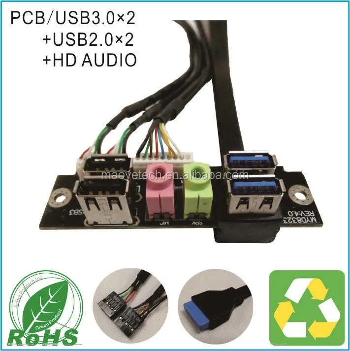 Качественный компьютерный чехол для передней панели USB 3 0/2 0 аудиокабель