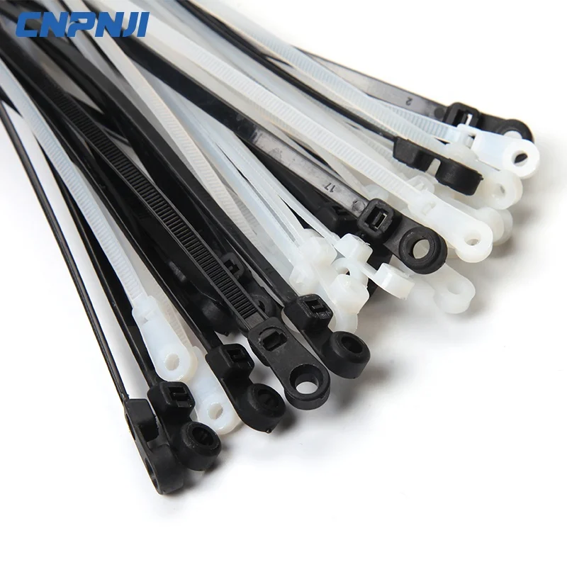 General Used Plastic Flexible Head Clamp Cable Ties with Thicken Buckle Anti-skid Tail
