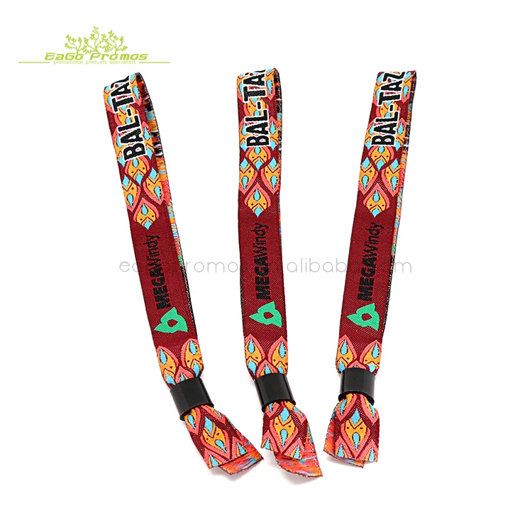 2024 2025 Customize concert events disposable woven bracelet With one direction events fabric wristbands