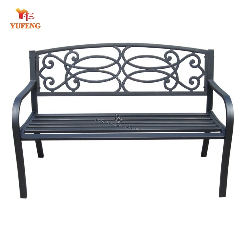 Comfortable and Durable metal Garden iron park bench