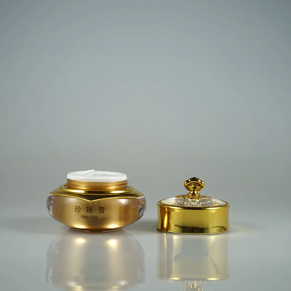 
Wholesale 5g 10g gold acrylic cream jar / cosmetic container / eye cream jar 