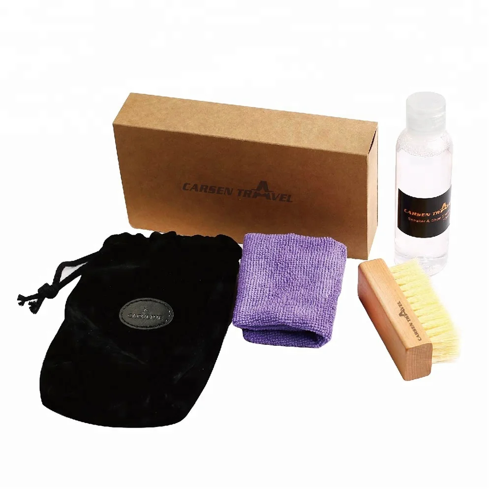 
Wholesale Amazon new coming corduroy bag shoe cleaner set sneaker cleaner 