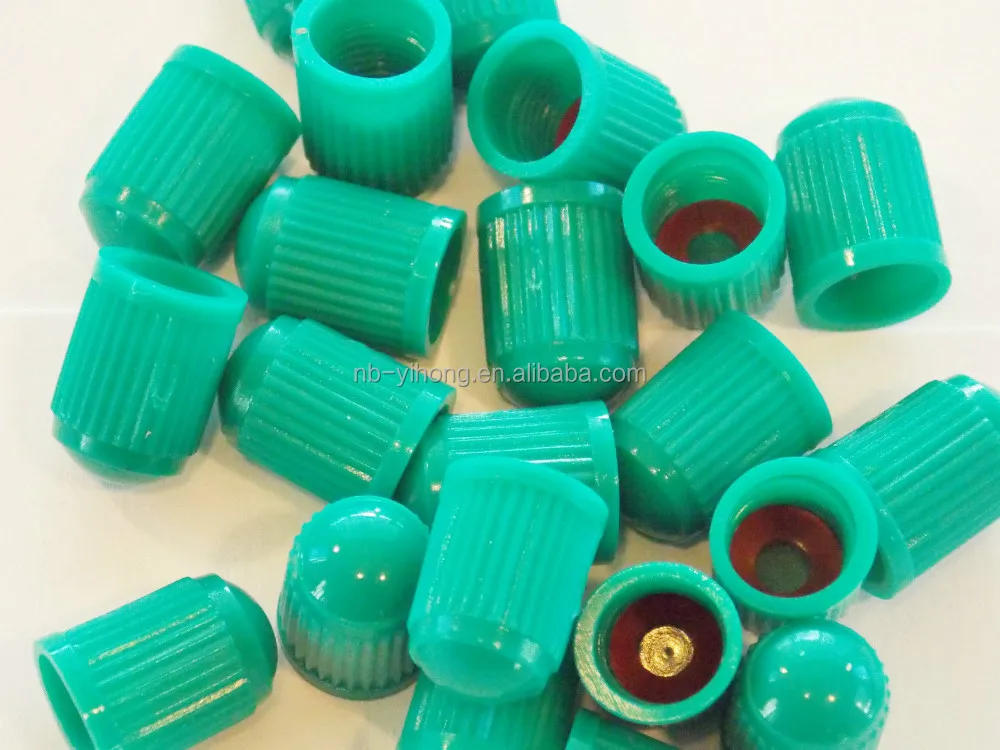 
Green Plastic TPMS Tire Valve Stem Caps for Nitrogen Inflation 