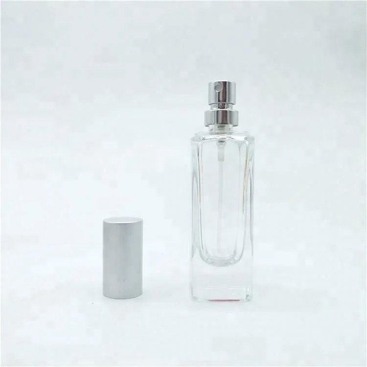 Wholesale imported perfumes dubai 25ml slim square glass perfume bottle factory