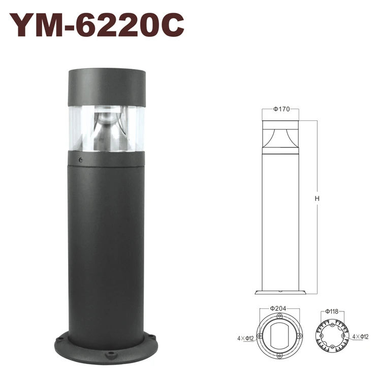 15W IP65 led garden lawn light led bollard light outdoor waterproof