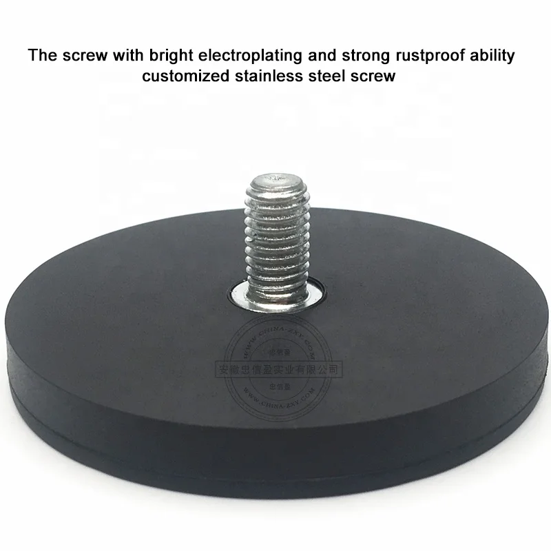 Rubber coated  neodymium magnet  magnetic base/bracker/holder D22/31/43/45/50/66/88 mm