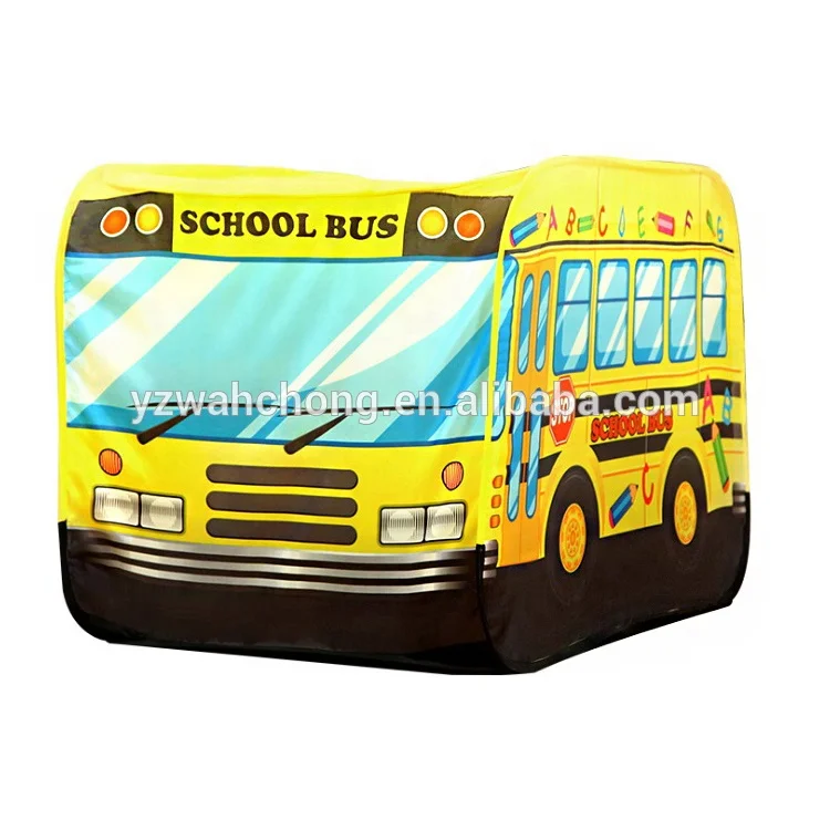 Big Yellow School Bus Pop Up Kids Playing Bus Tent