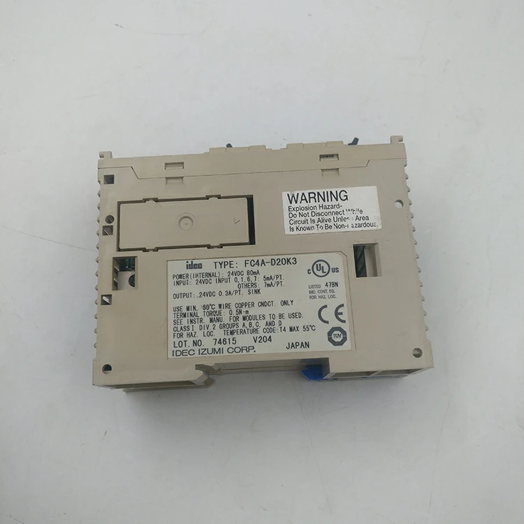 Japan IDEC FC3A-CP2K PLC MicroSmart CPU Module Opennet Controller FC4A-D20K3 FC5A-C24R2C FC5A-C10R2C