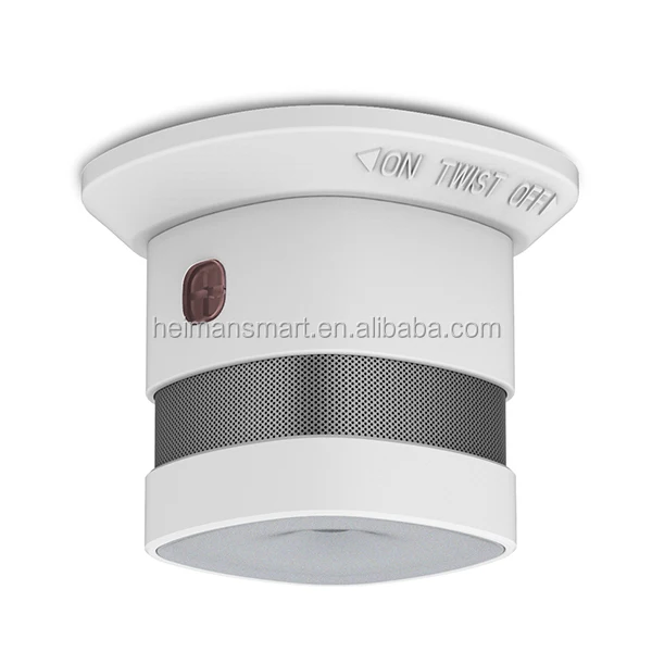 Heiman EN14604 approved Zigbee battery low-voltage alert smoke alarm smart photoelectric smoke detector for fire alarm