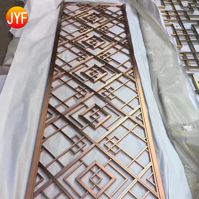 ZZ9902 Wholesale Factory Price Aluminum Restaurant Room Divider Decorative Metal Stainless Partition Screen