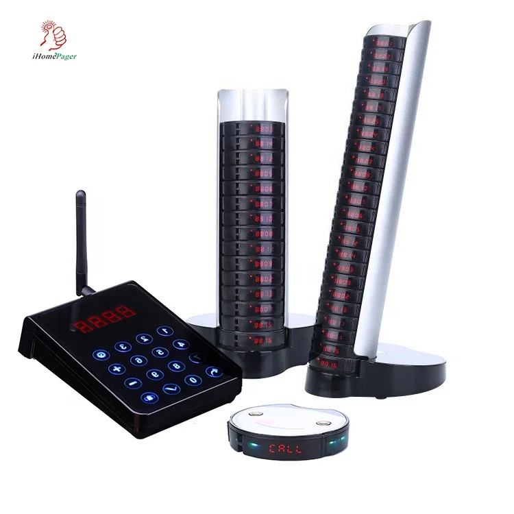 
Wireless and Long Range 433.92Mhz Restaurant Customer Queue Coaster Pager with 15 or 25 pagers 