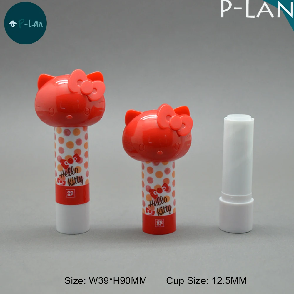 2017 New Design Custom Small Lip balm Tube With Hello Kitty Cap