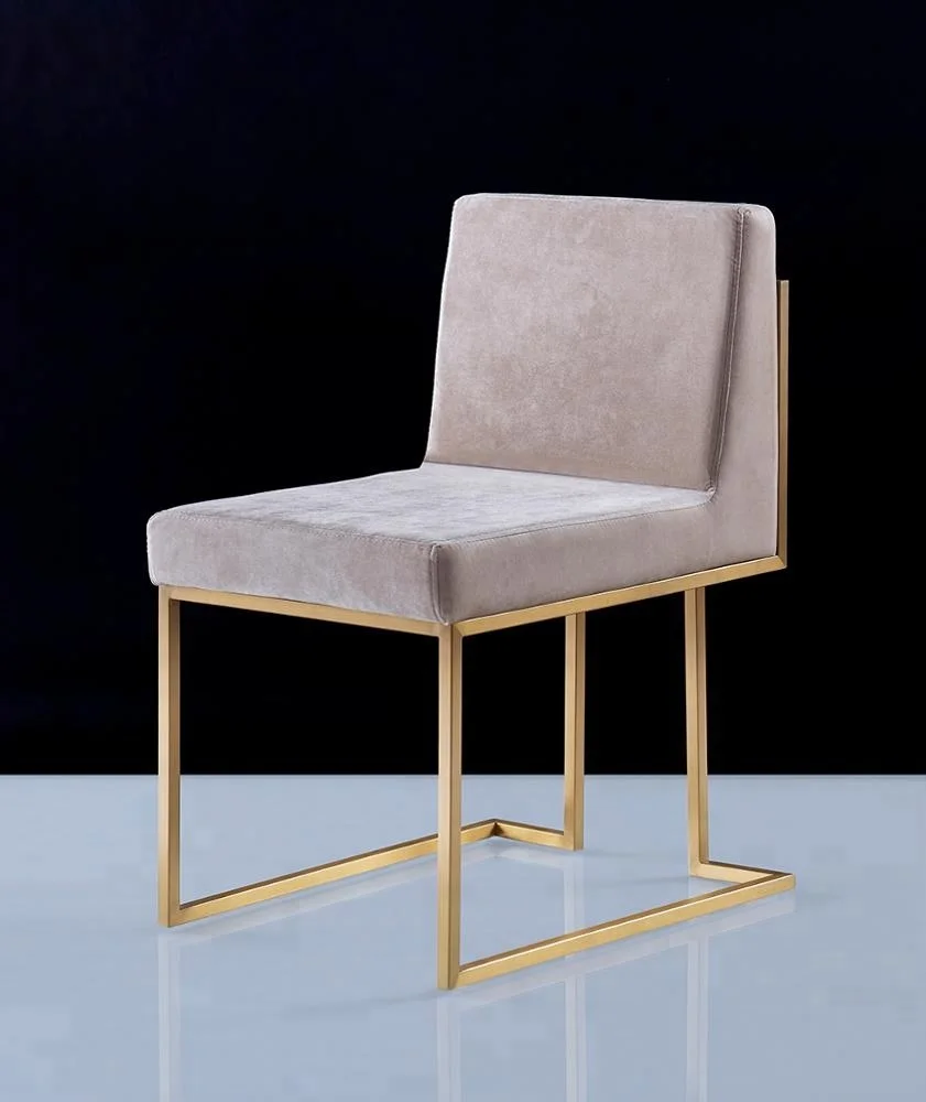 Hot sale upholstered velvet metal dining chairs living room sofa