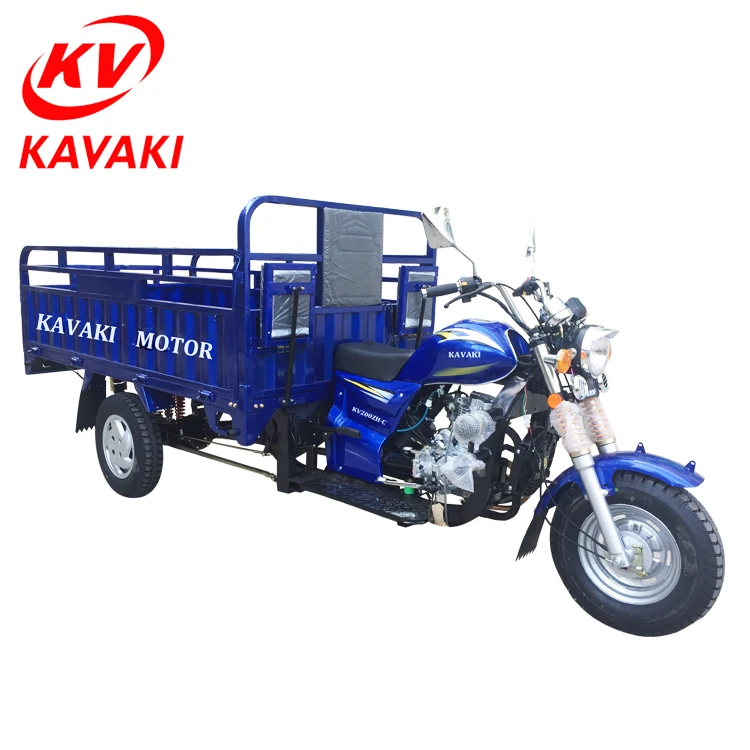 Gasoline Petrol Kavaki Tricycle 200CC Loading 1000kg For Cargo Transportation Export To Ghana Africa