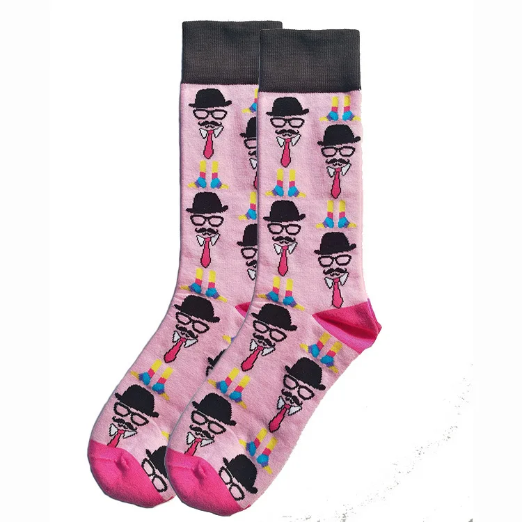 BONIPONY Original Quality Funny Men Dress Socks Custom Socks No Minimum Order Athletic School Sport Crew Socks
