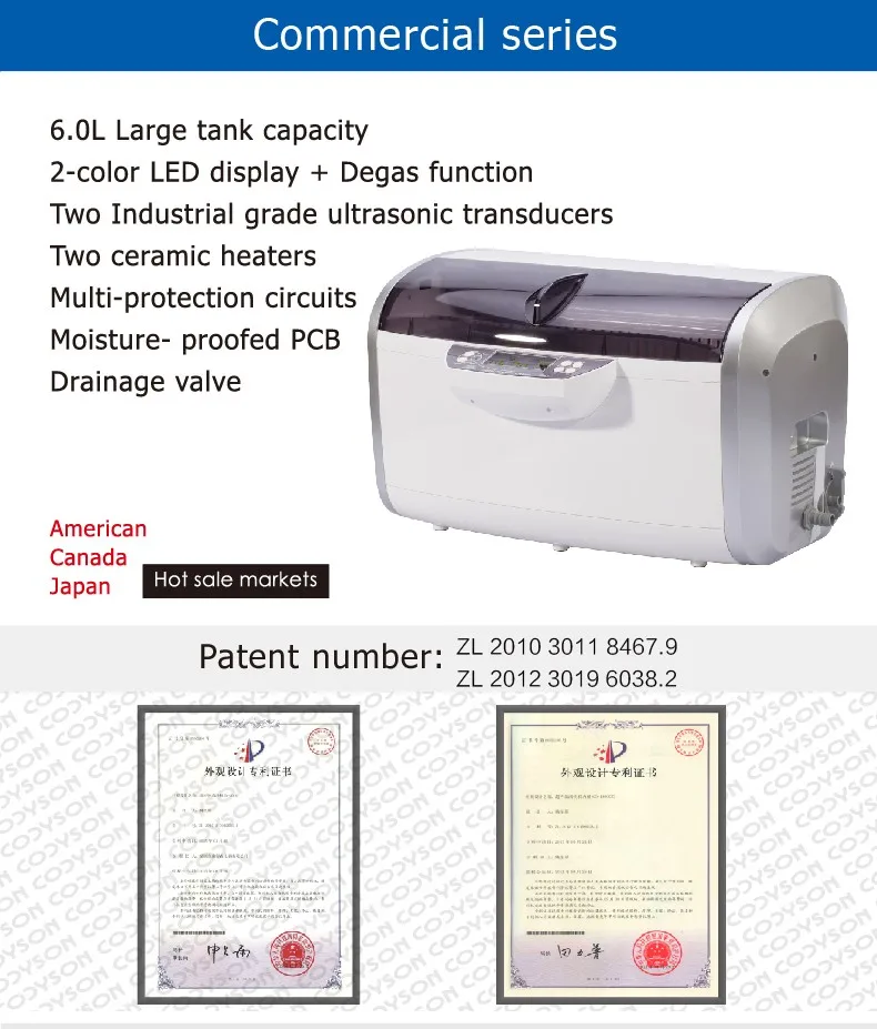 Codyson Ultrasonic Inkjet Printer Cleaner Head Cleaning Machine CD-4860