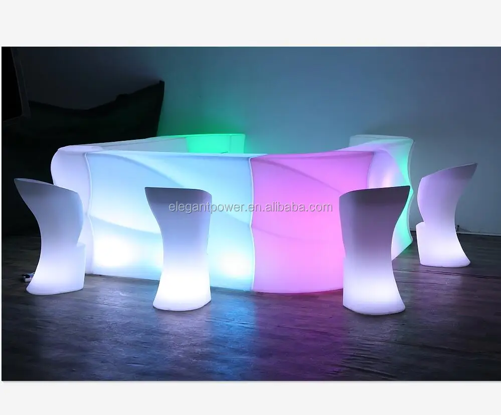 Custom made lounge IP68 Water proof  party nightclub 16 color changing Illuminated led furniture bar counter