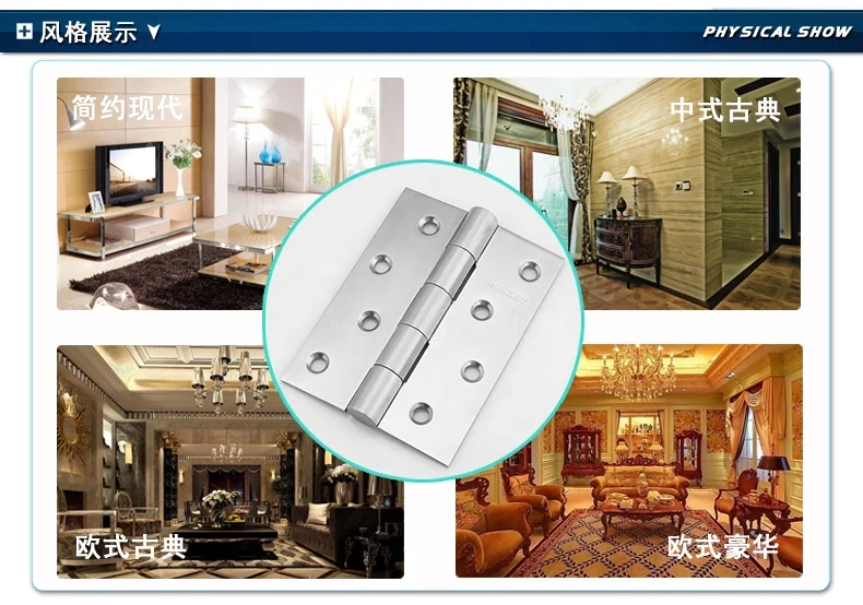 ROEASY welded  head door hinge non ball bearing seal hinge for wooden door