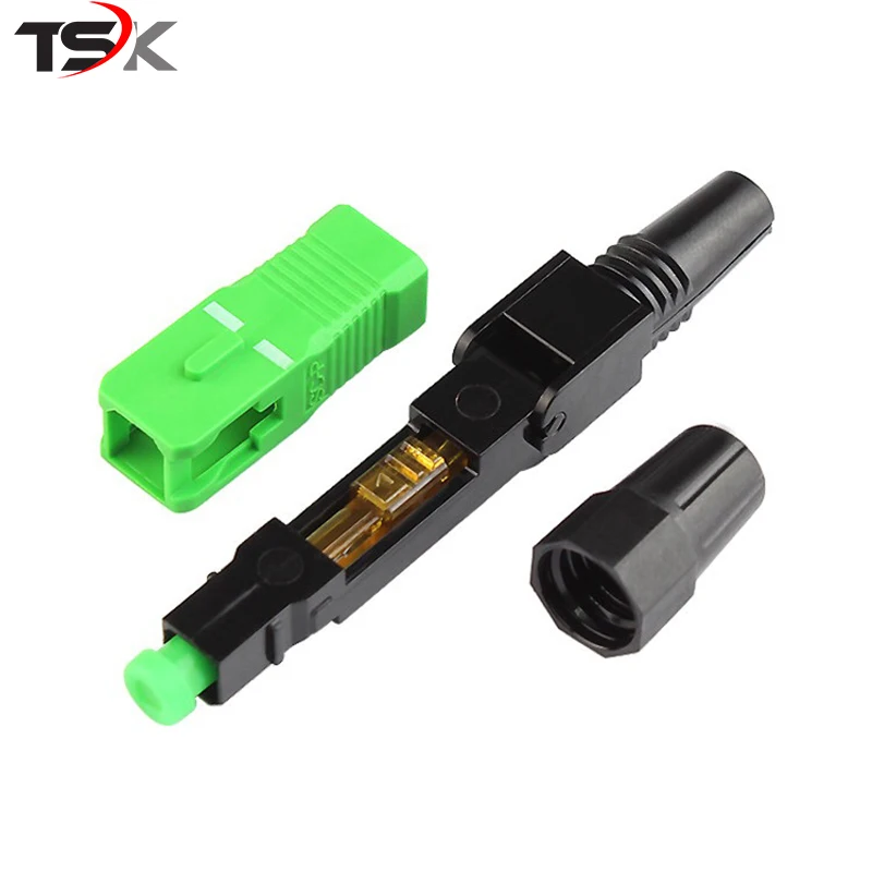 
China Manufacturer FTTH Field Quick Assembly Fiber Optic SC APC Fast Connector 