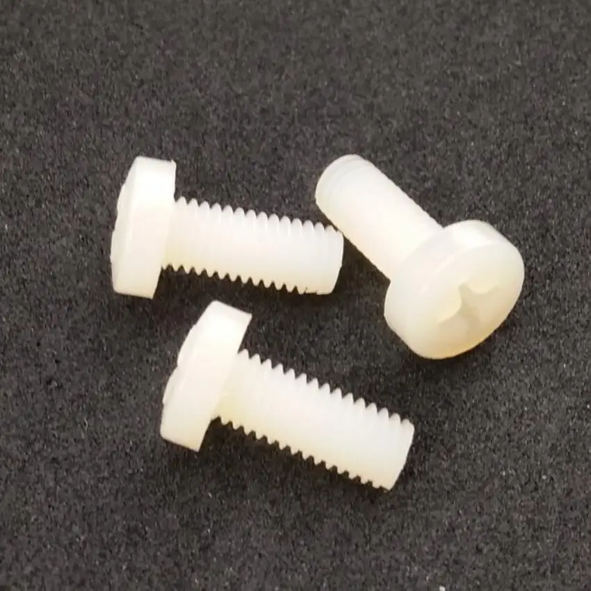 Pan Head Plastic Nylon Screws Cross Recess PA 66 Machine Fastener