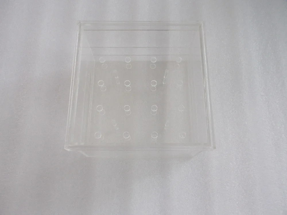 Custom clear rectangular acrylic vase