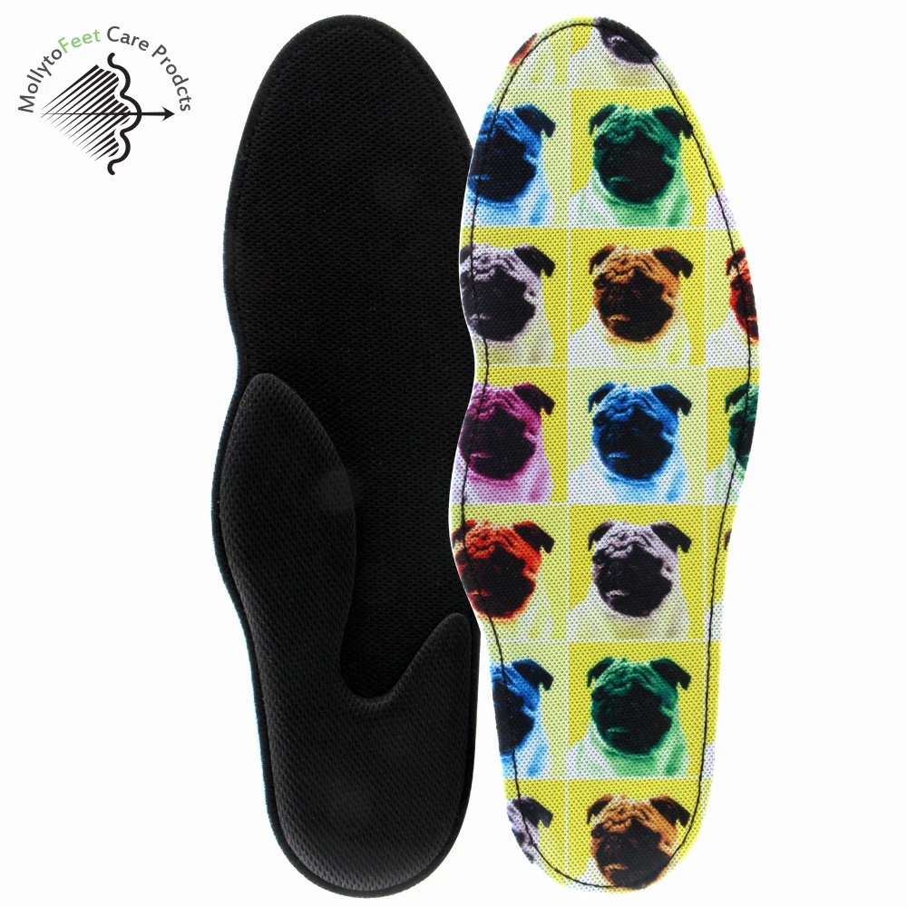 Super shock absorption sport insole PU foam insole printing designs for pu insole